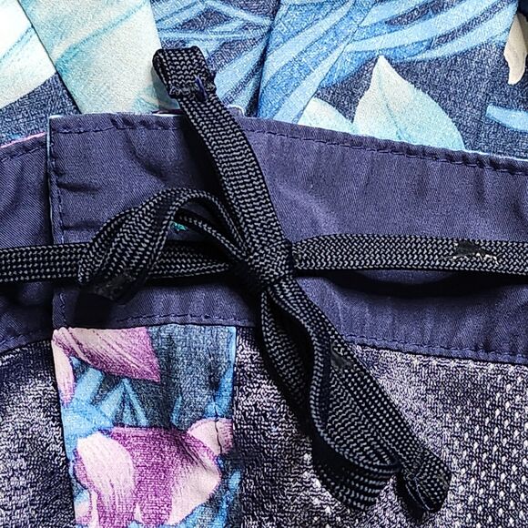 Tommy Bahama Swim Trunks Casual Shorts Mens XXL 2XL Blue Yellow Floral Lined - Picture 4 of 14